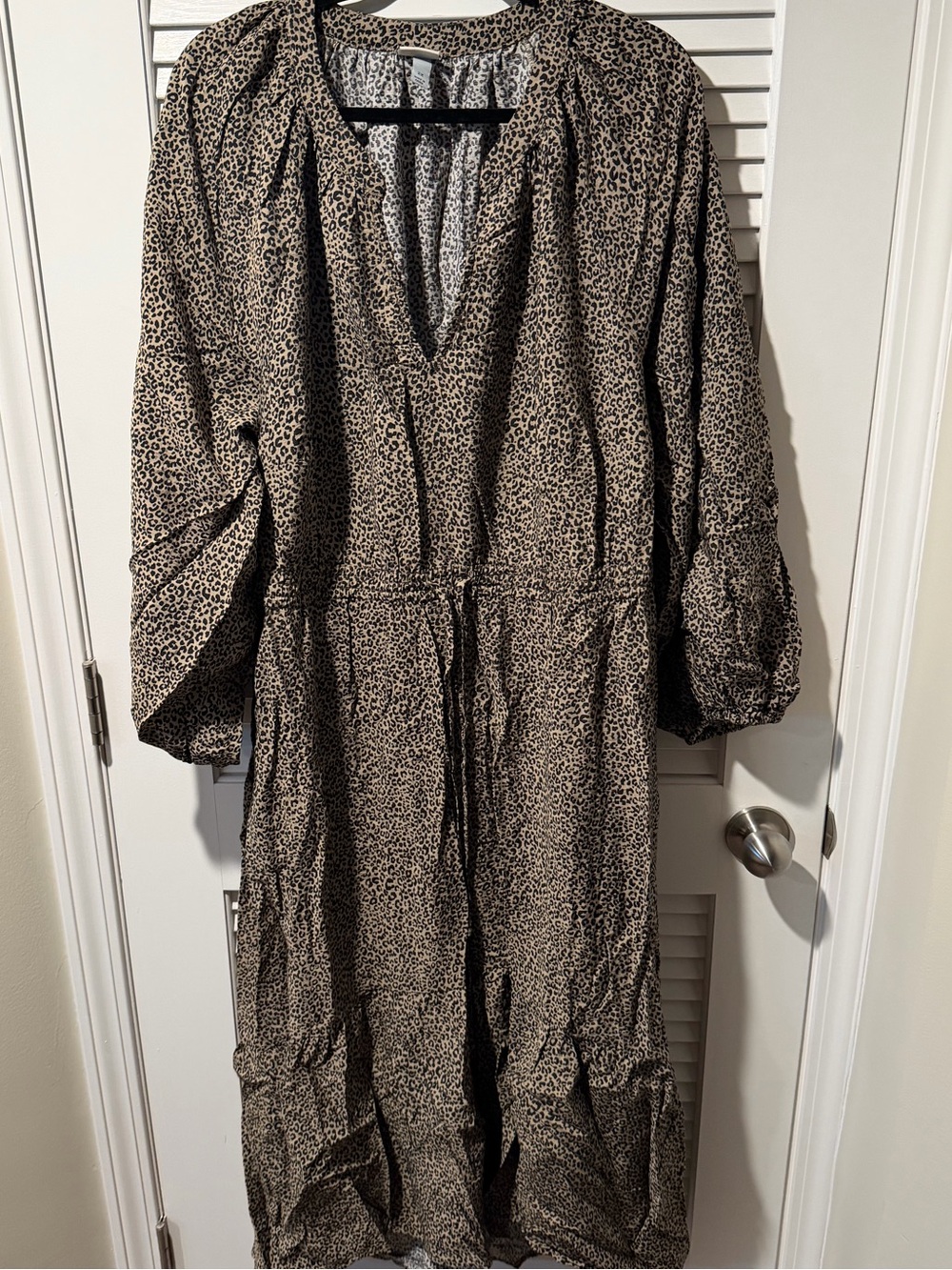 a new day Beige and Black Animal Print Maxi Dress